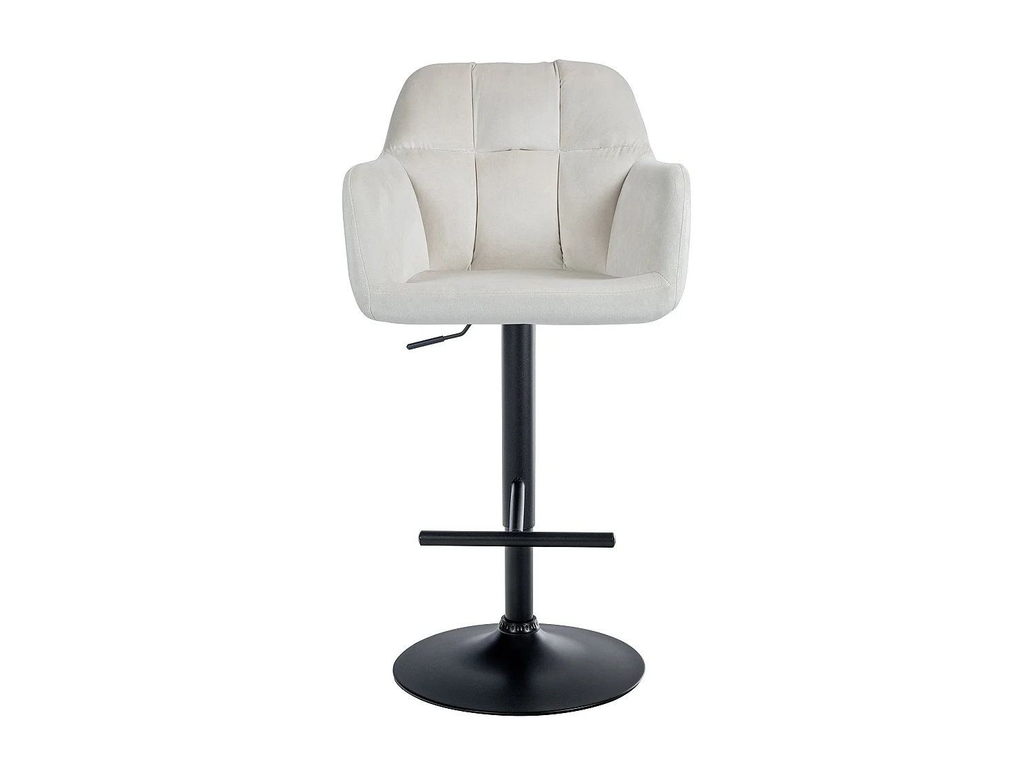 Tabouret de bar chaise métal crème 57 x 59 x 97 cm 10_0005268