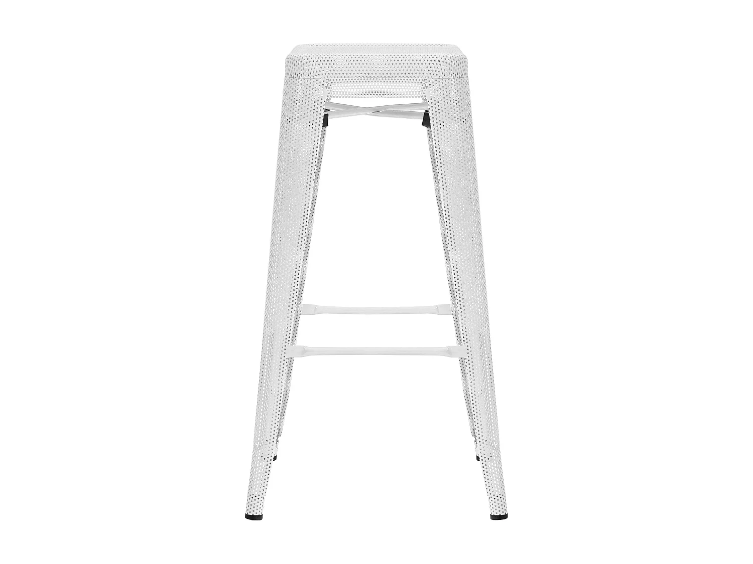 Tabouret de bar avec métal blanche 43 x 43 x 77 cm 10_0004868