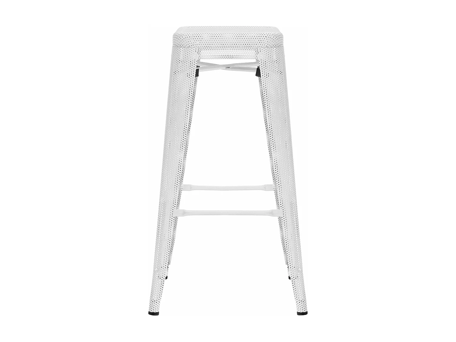 Tabouret de bar avec métal blanche 43 x 43 x 77 cm 10_0004868