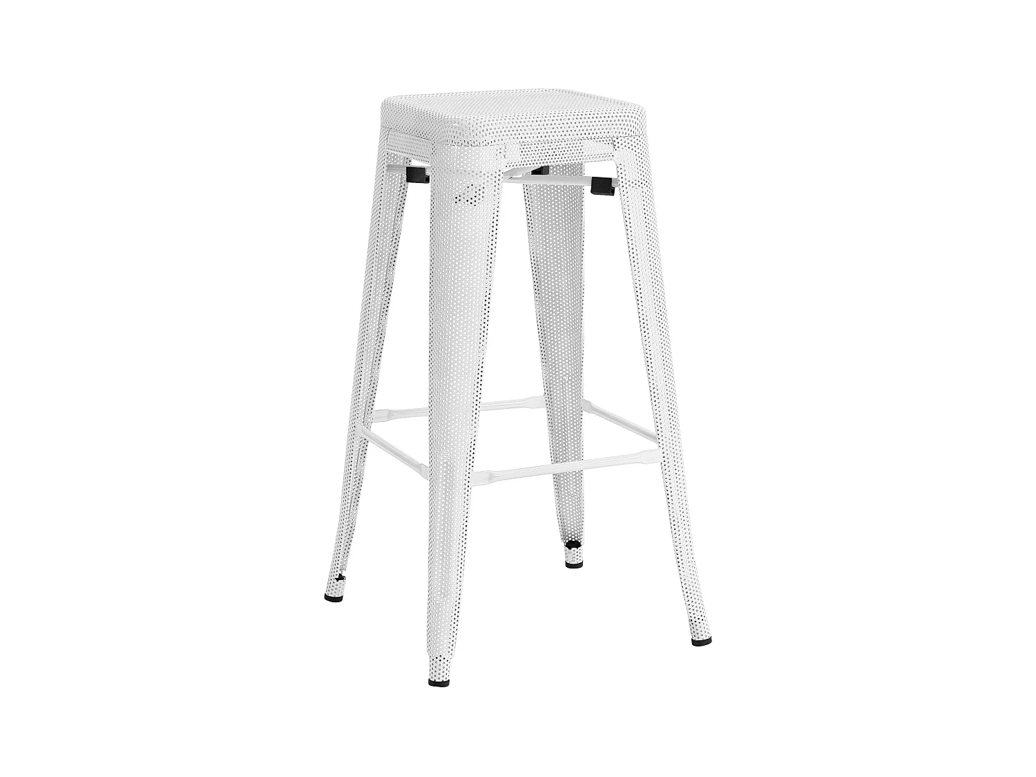 Tabouret de bar avec métal blanche 43 x 43 x 77 cm 10_0004868