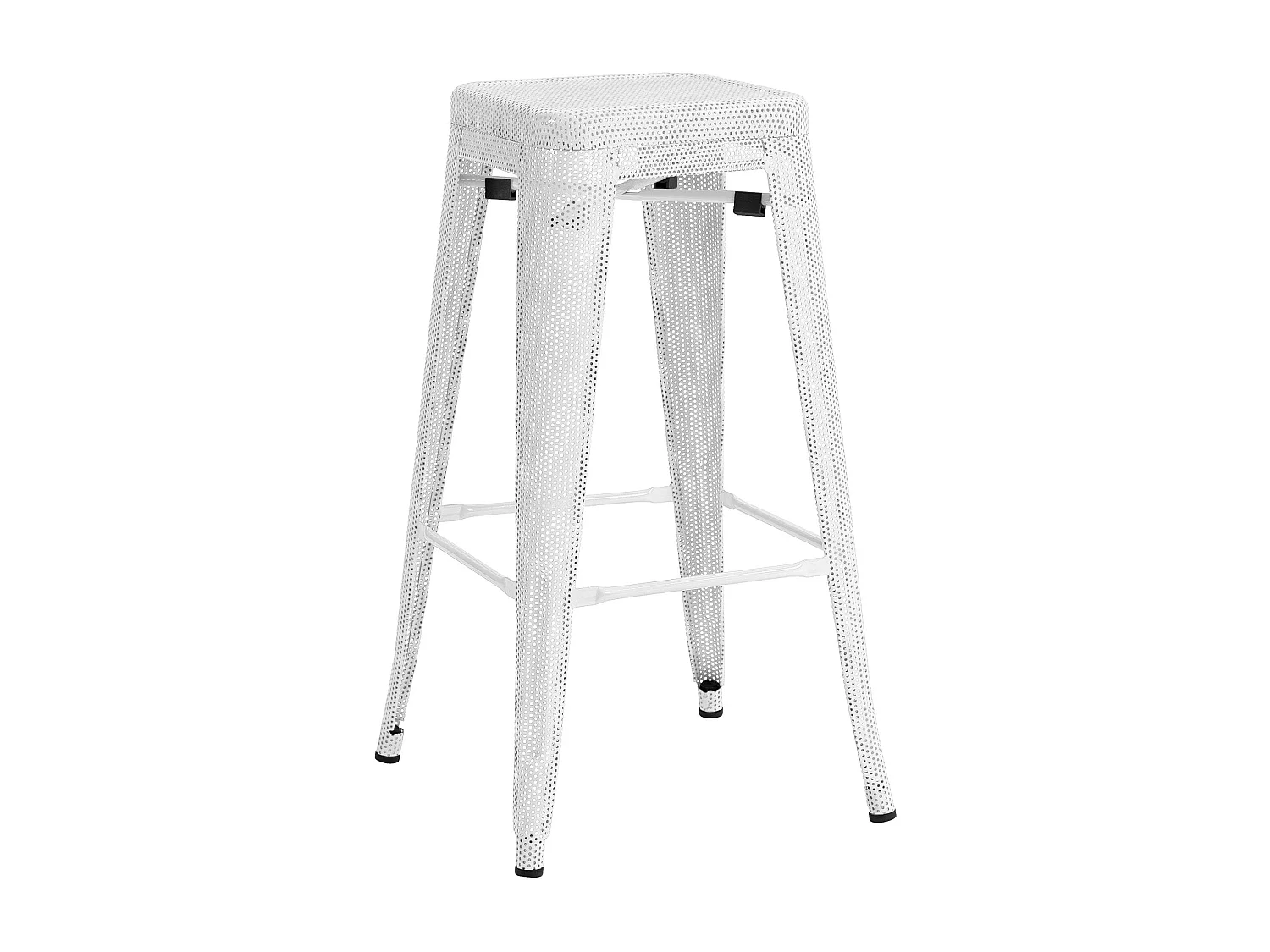Tabouret de bar avec métal blanche 43 x 43 x 77 cm 10_0004868