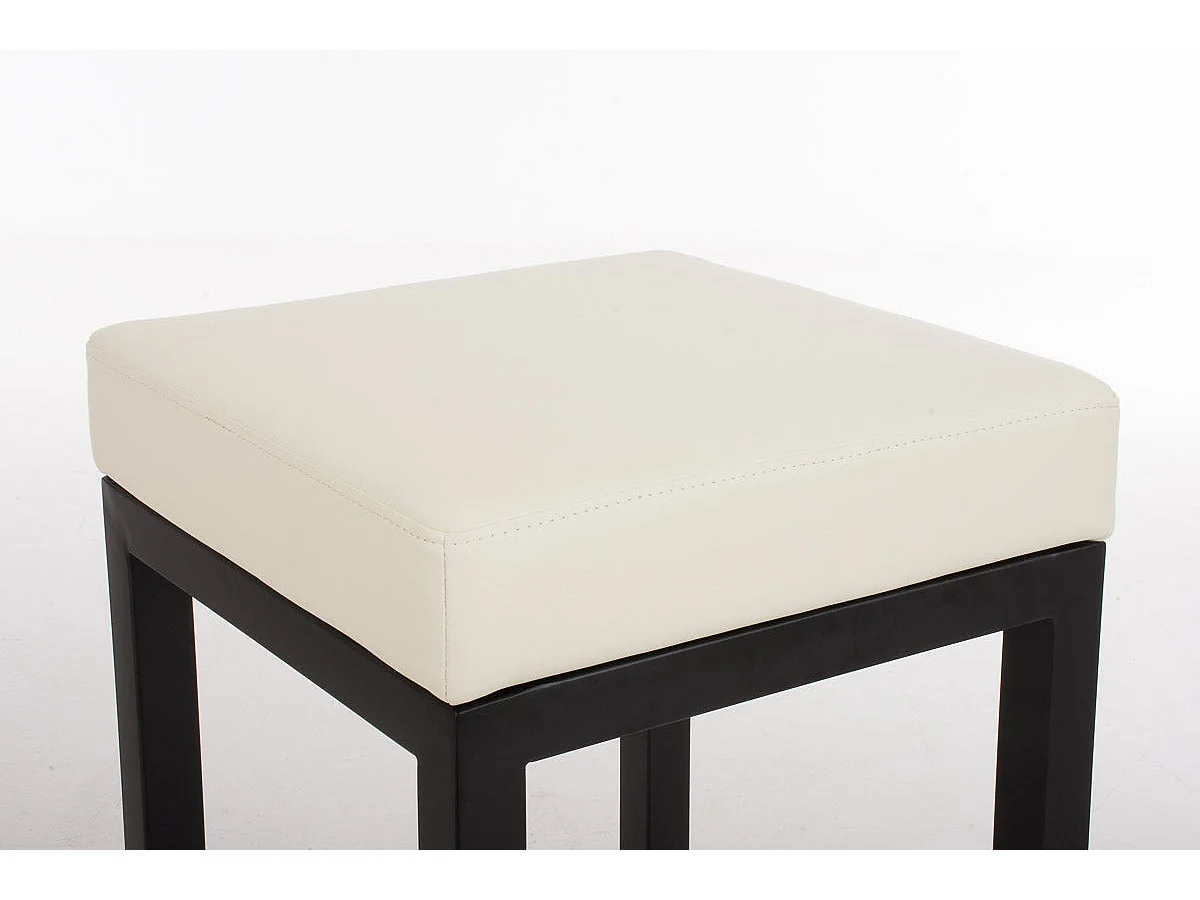 Tabouret de bar x1 métal crème 41 x 41 x 80 cm 10_0005407