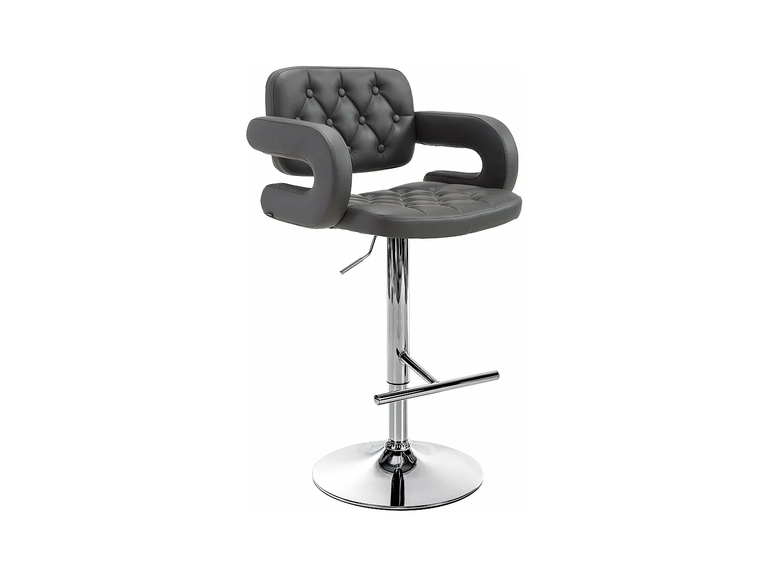 Tabouret de bar x1 métal grise 62 x 55 x 103 cm 10_0004791