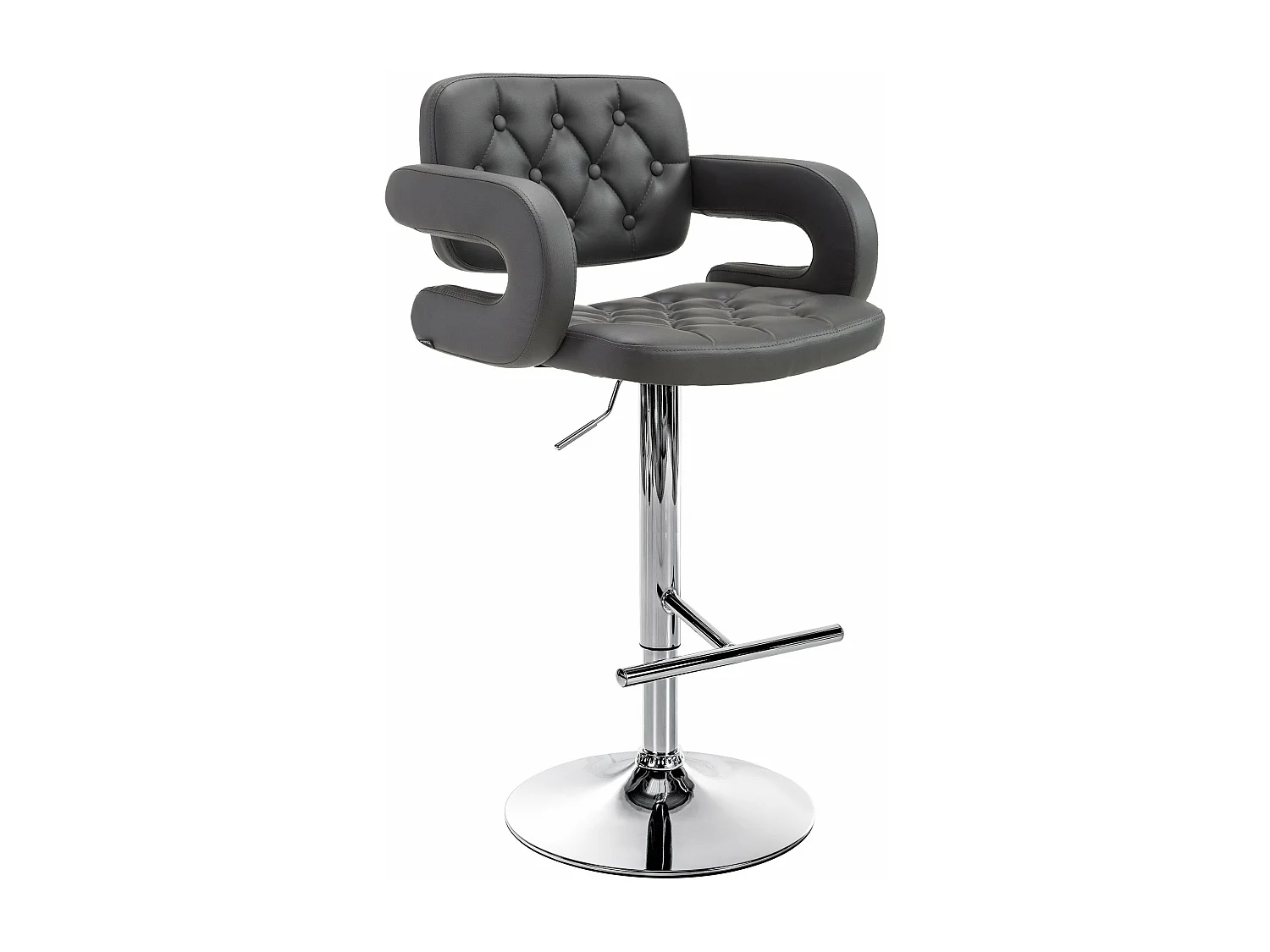 Tabouret de bar x1 métal grise 62 x 55 x 103 cm 10_0004791