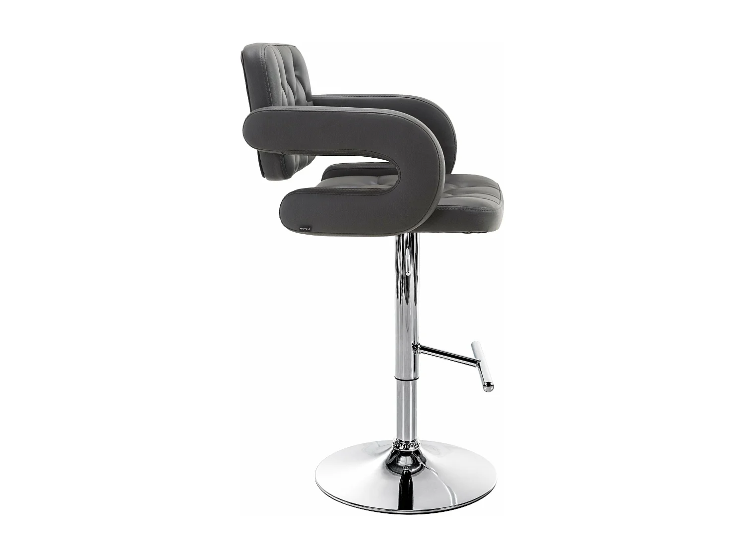 Tabouret de bar x1 métal grise 62 x 55 x 103 cm 10_0004791