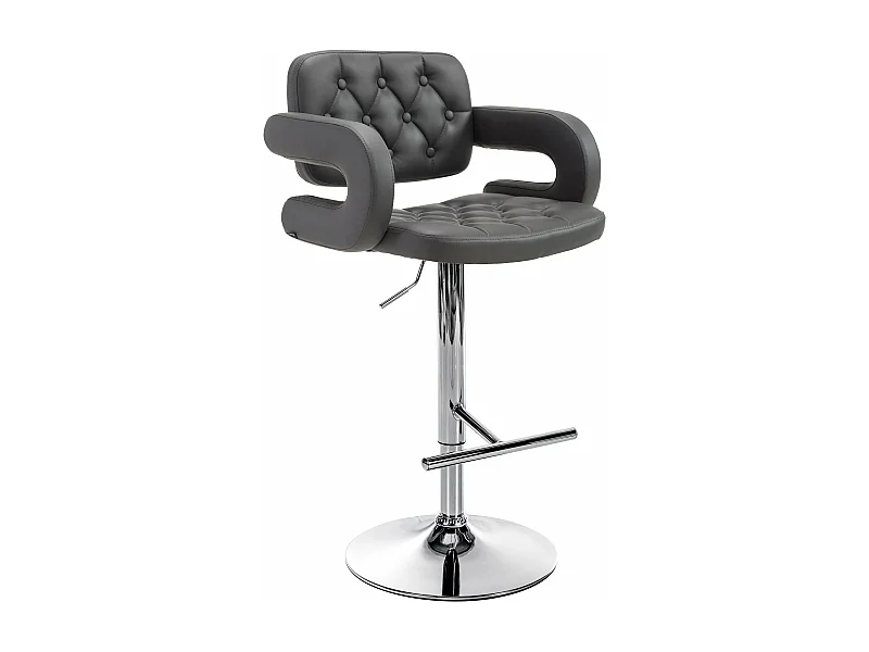 Tabouret de bar x1 métal grise 62 x 55 x 103 cm 10_0004791