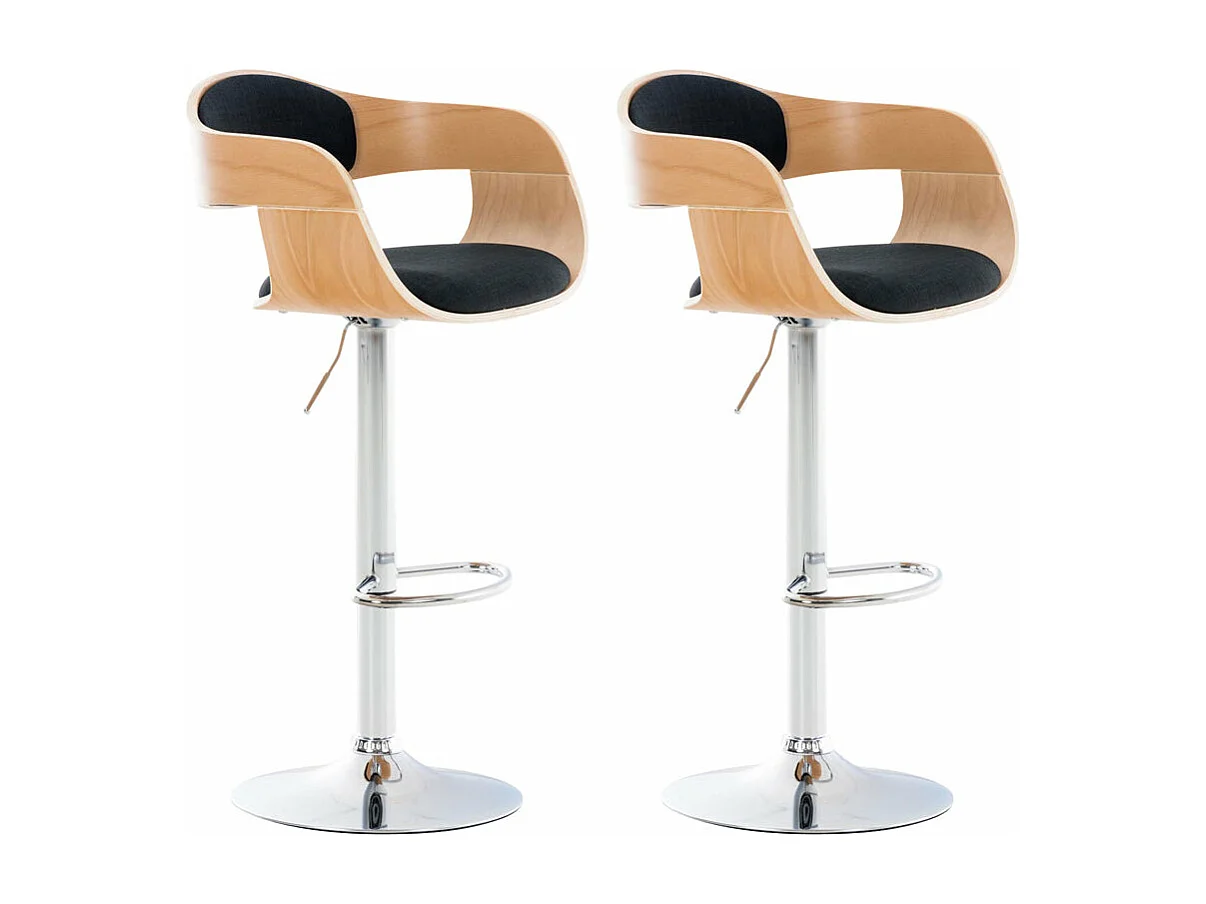 Lot de 2 tabourets bois marron 50 x 48 x 88 cm 10_0004253