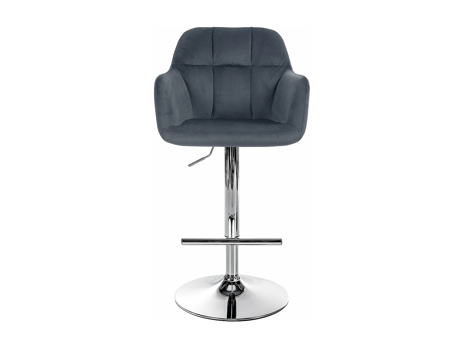 Tabouret de bar chaise métal grise 57 x 59 x 97 cm 10_0005267