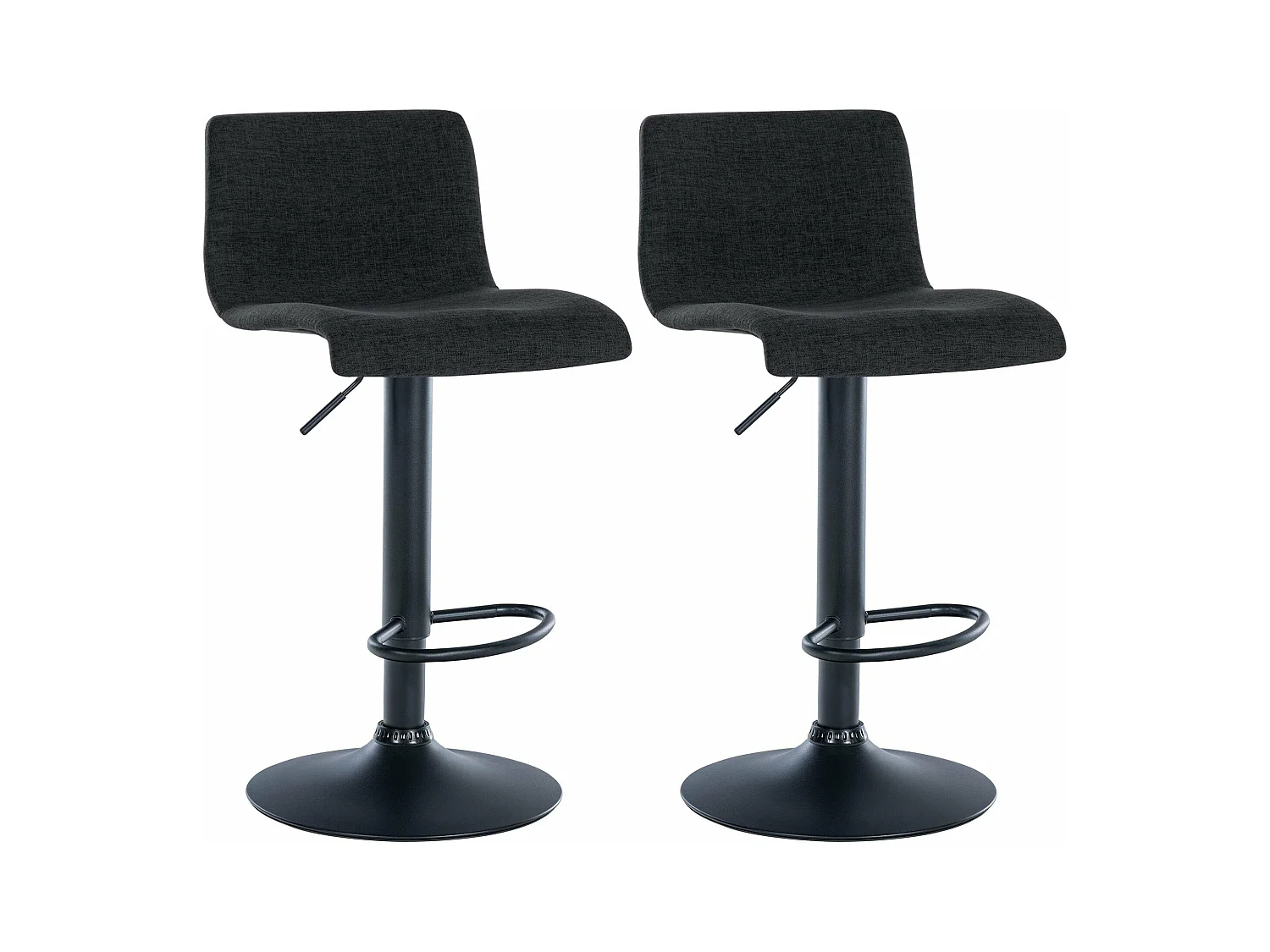 Lot de 2 tabourets métal argentée 39 x 36 x 84 cm 10_0004054