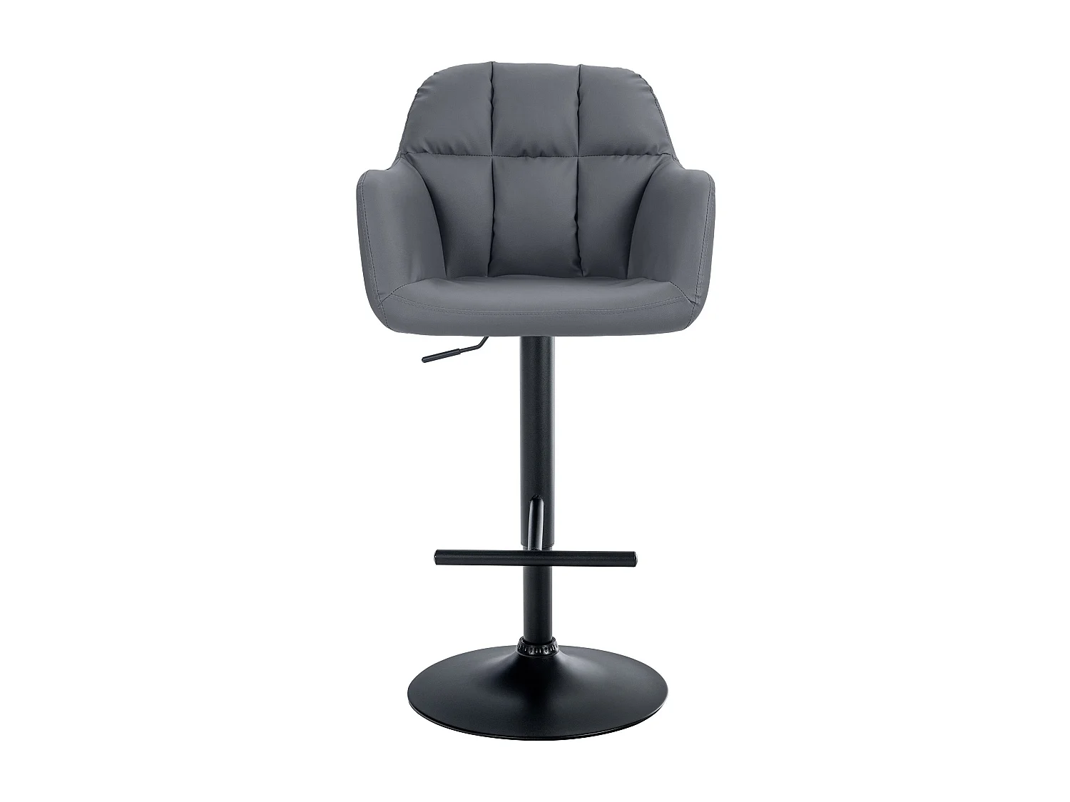 Tabouret de bar chaise métal grise 57 x 59 x 97 cm 10_0005262