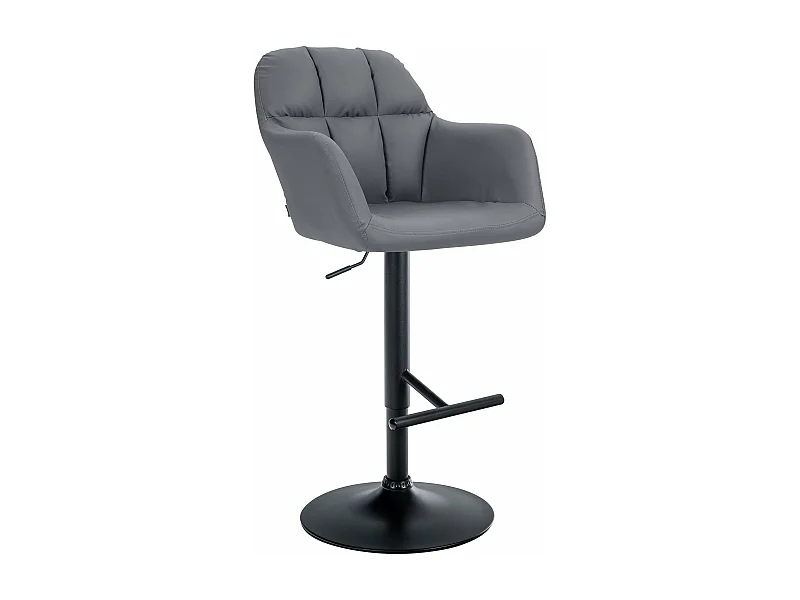 Tabouret de bar chaise métal grise 57 x 59 x 97 cm 10_0005262