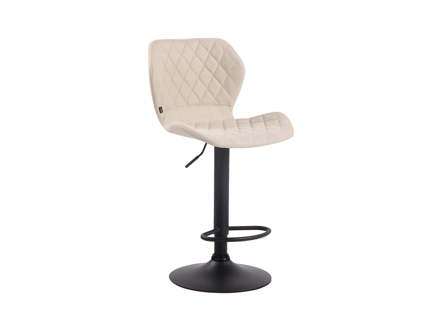 Tabouret de bar x1 métal crème 47 x 51 x 88 cm 10_0004664