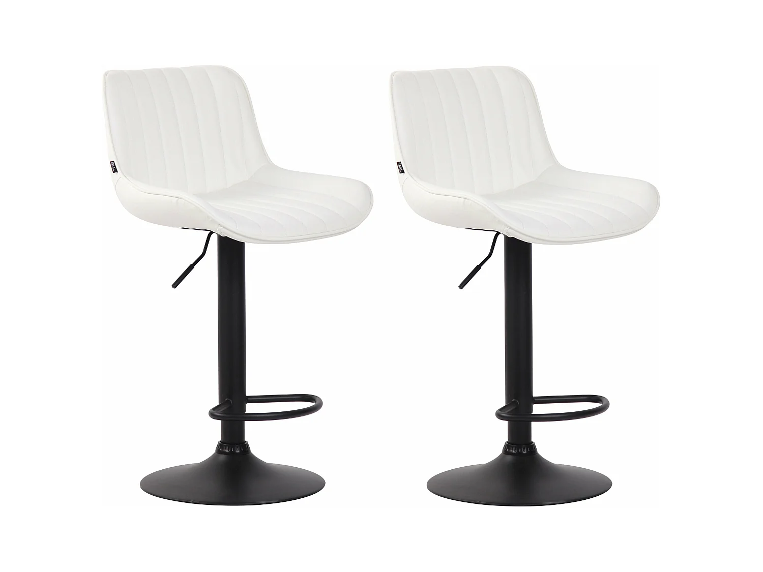 Lot de 2 tabourets métal blanche 50 x 50 x 86 cm 10_0004282