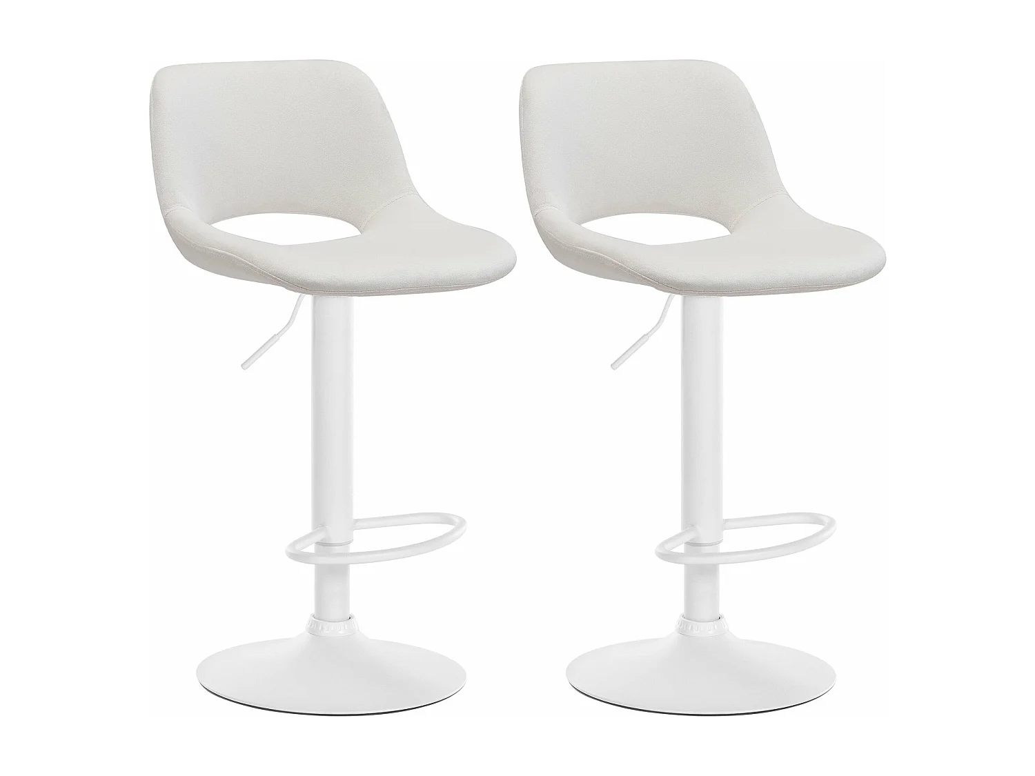 Tabourets de bar chaises métal blanche 42 x 46 x 86 cm 10_0004086