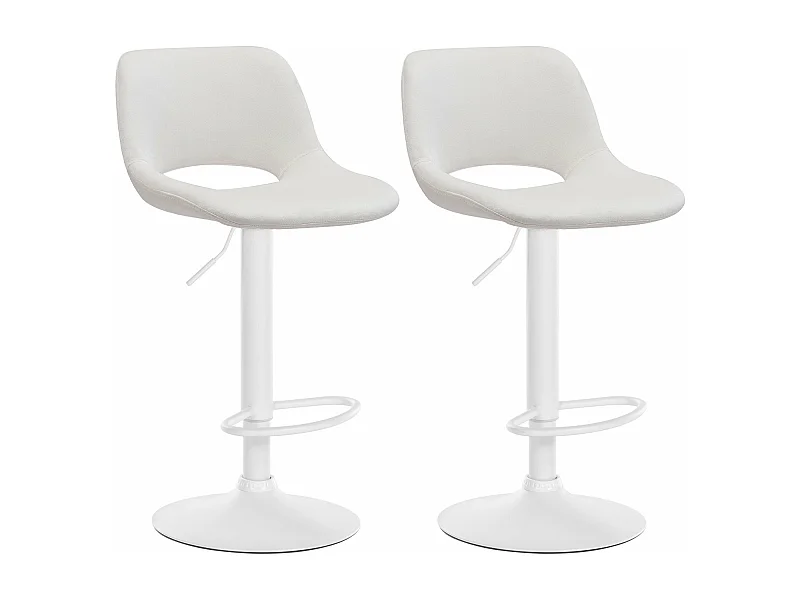 Tabourets de bar chaises métal blanche 42 x 46 x 86 cm 10_0004086