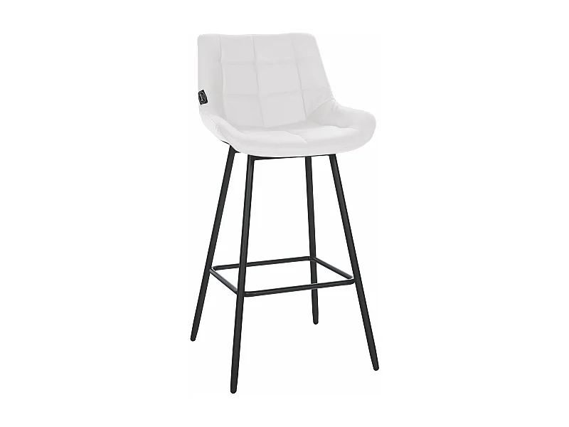 Tabouret de bar x1 métal blanche 49 x 56 x 104 cm 10_0005459