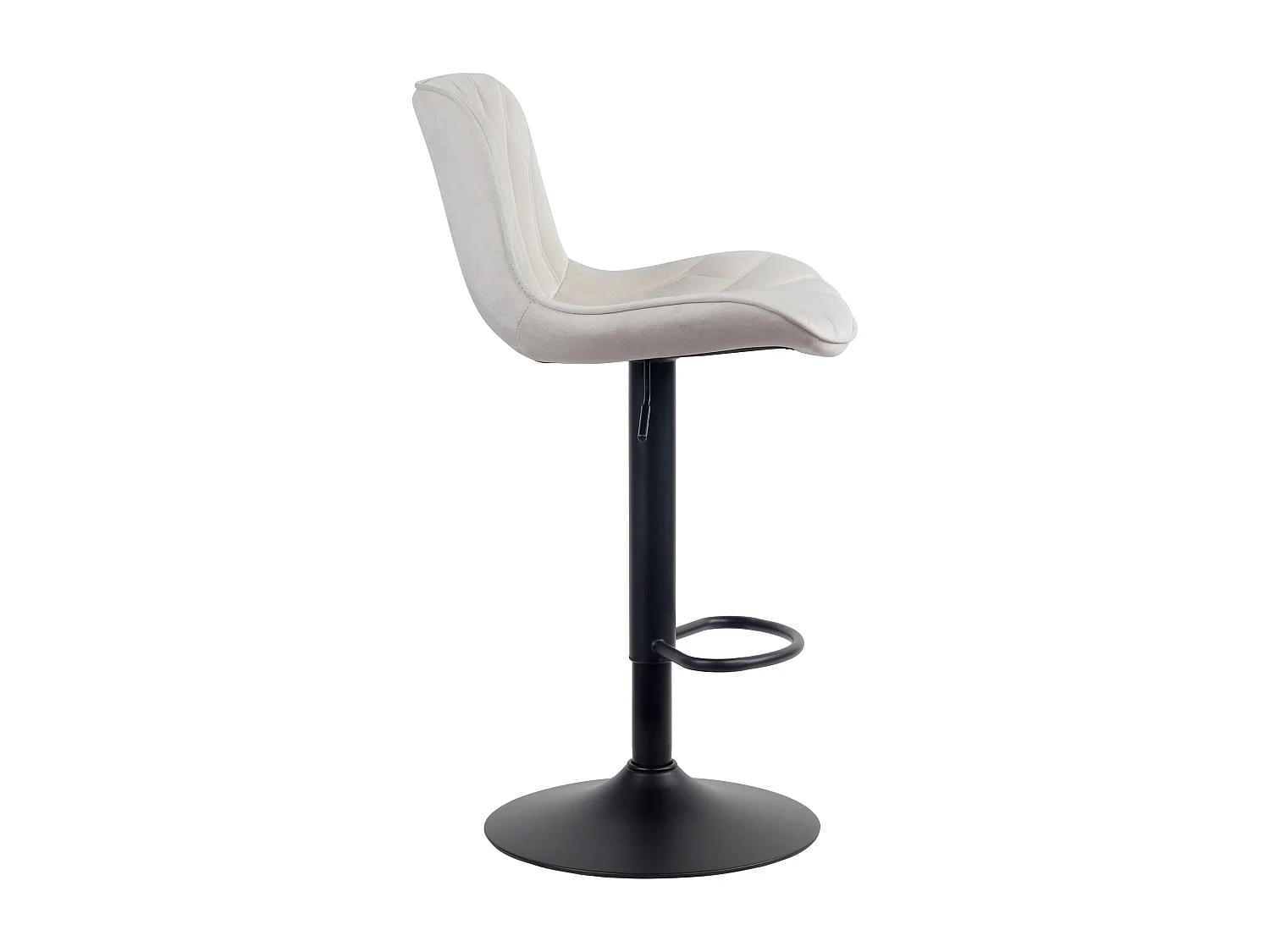 Tabouret de bar chaise métal crème 48 x 54 x 83 cm 10_0005170