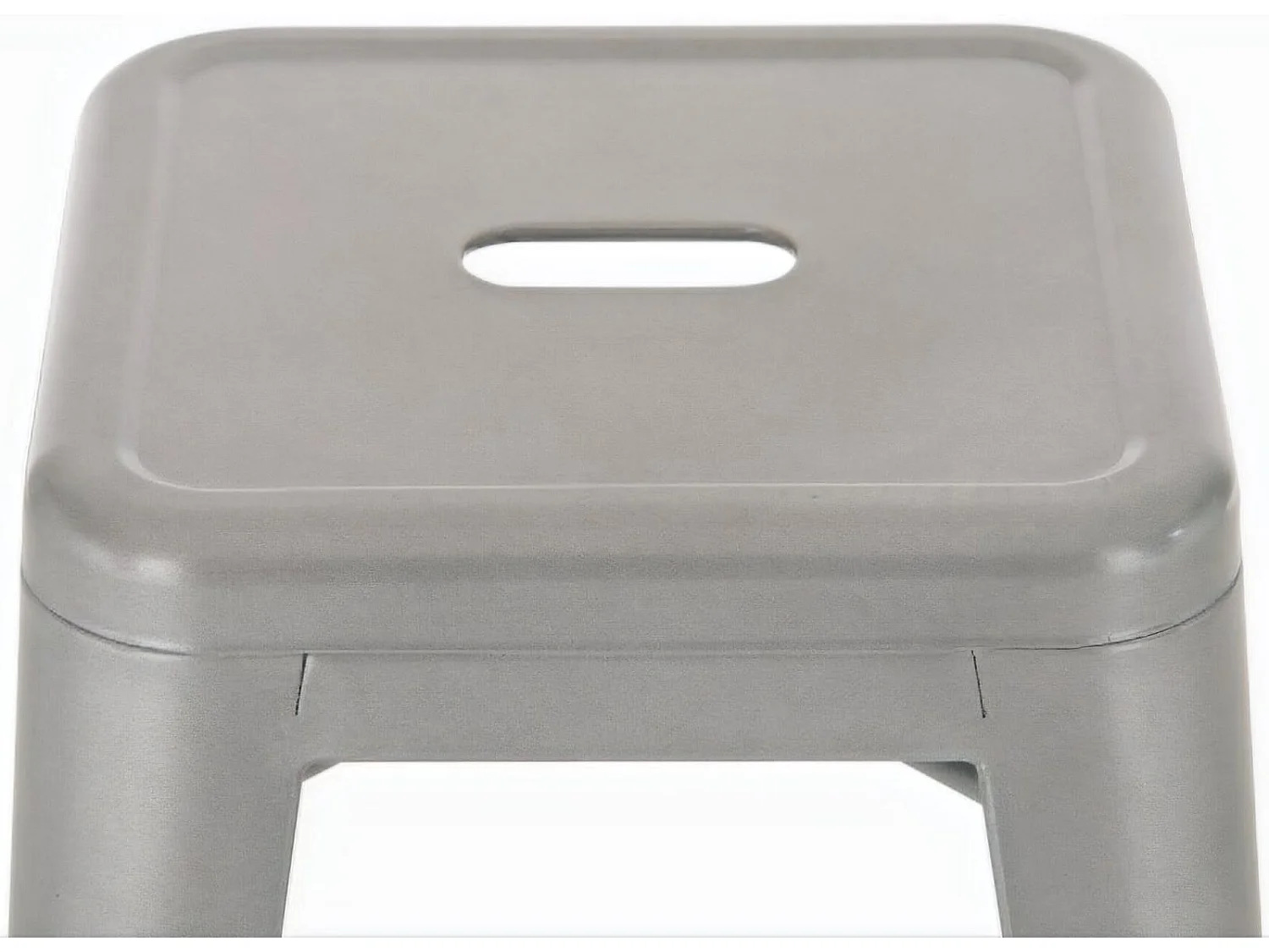 Tabouret de bar x1 métal argenté 43 x 43 x 77 cm 10_0005005