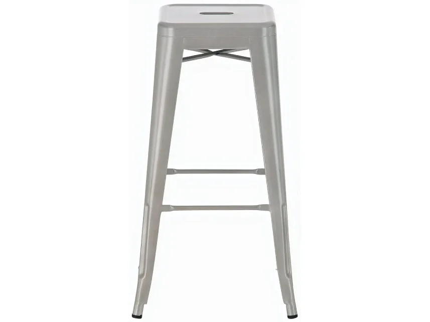 Tabouret de bar x1 métal argenté 43 x 43 x 77 cm 10_0005005