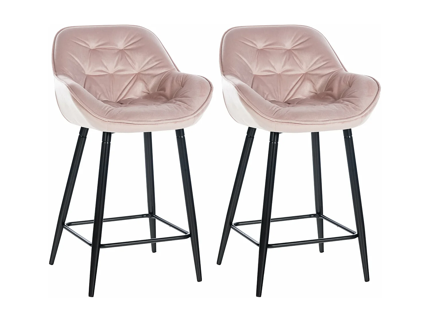 Lot de 2 tabourets métal argentée 54 x 57.5 x 93.5 cm 10_0004164