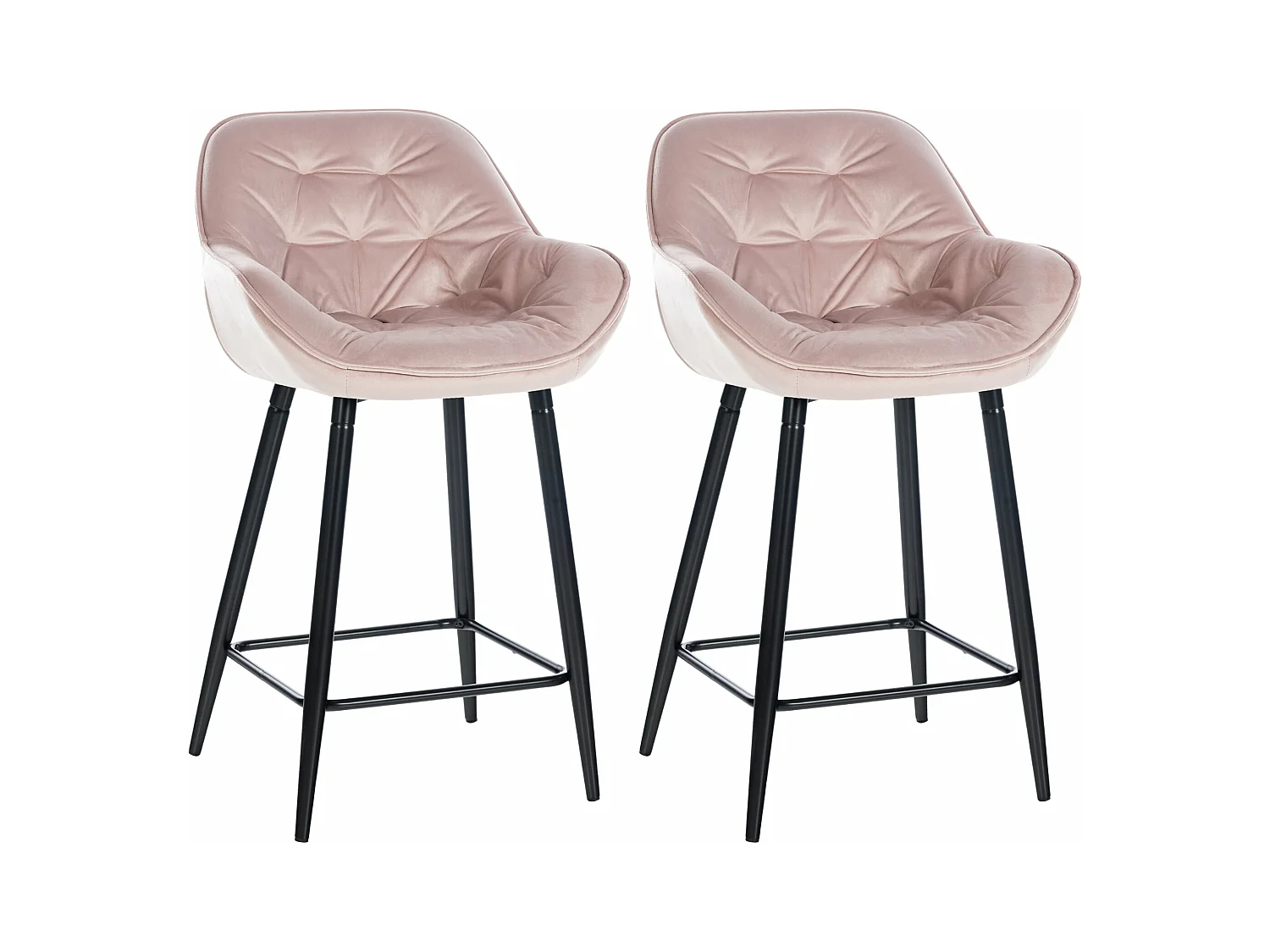 Lot de 2 tabourets métal argentée 54 x 57.5 x 93.5 cm 10_0004164