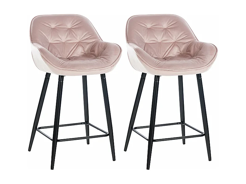 Lot de 2 tabourets métal argentée 54 x 57.5 x 93.5 cm 10_0004164