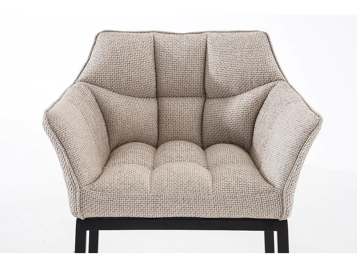 Tabouret de bar chaise métal crème 64 x 48 x 110 cm 10_0004703