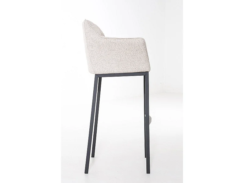 Tabouret de bar chaise métal crème 64 x 48 x 110 cm 10_0004703