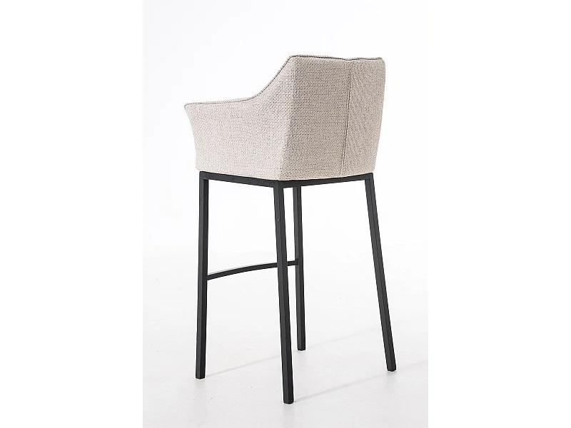 Tabouret de bar chaise métal crème 64 x 48 x 110 cm 10_0004703