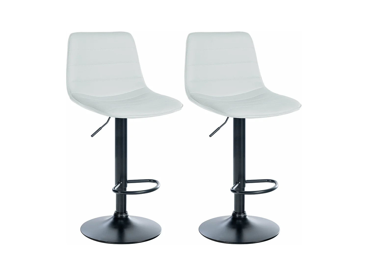 Lot de 2 tabourets métal blanche 45 x 46 x 89 cm 10_0004291