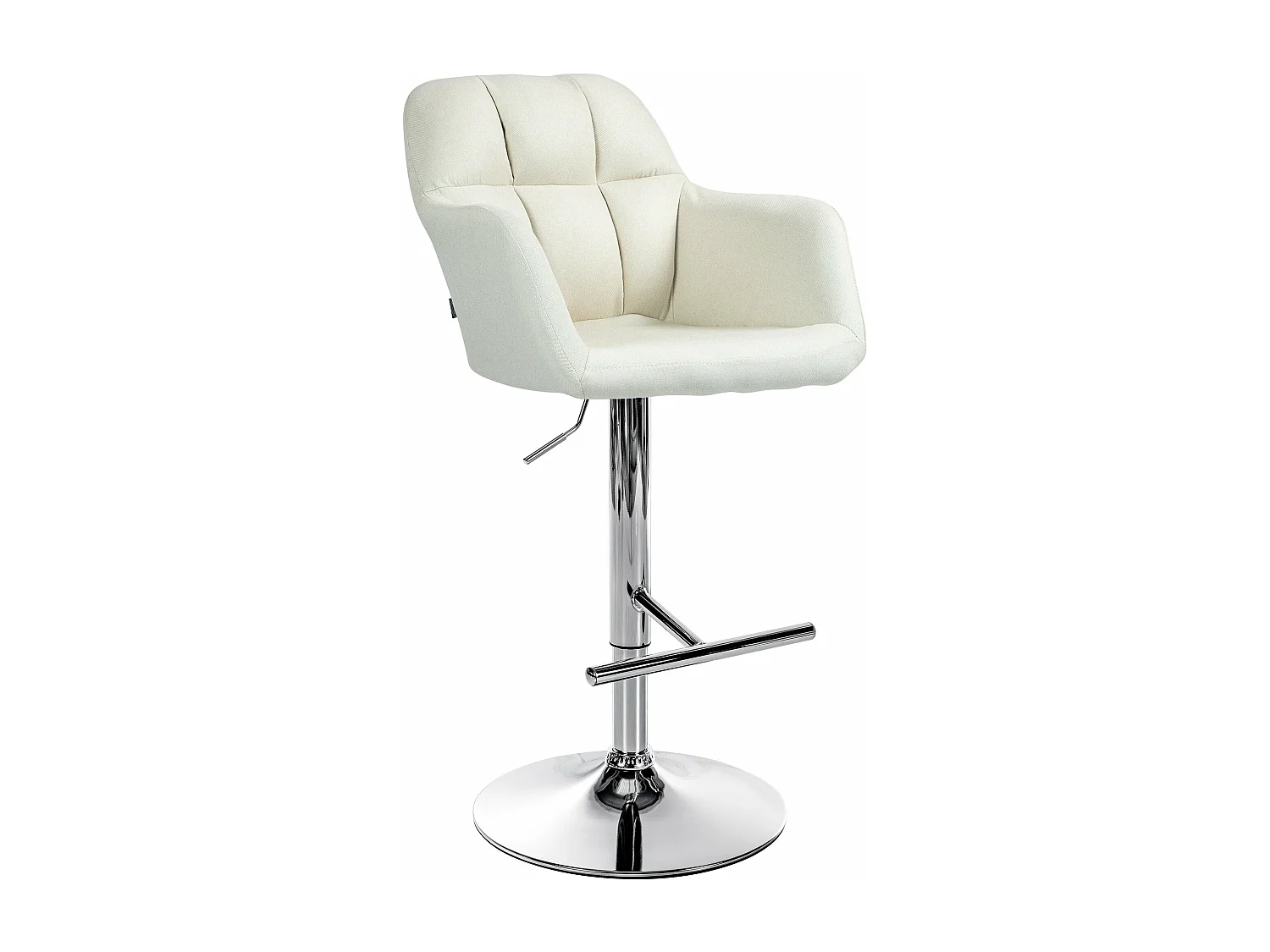 Tabouret de bar chaise métal crème 57 x 59 x 97 cm 10_0005272