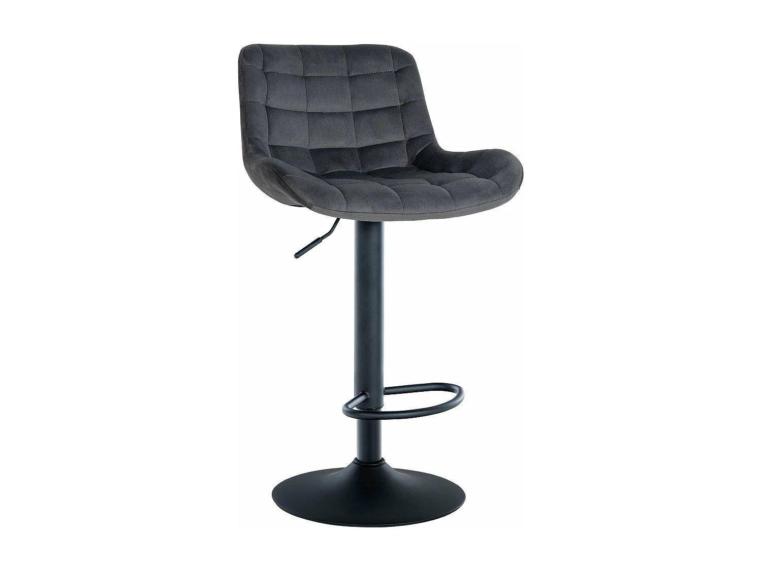 Tabouret de bar x1 métal grise 48 x 54 x 81 cm 10_0005447