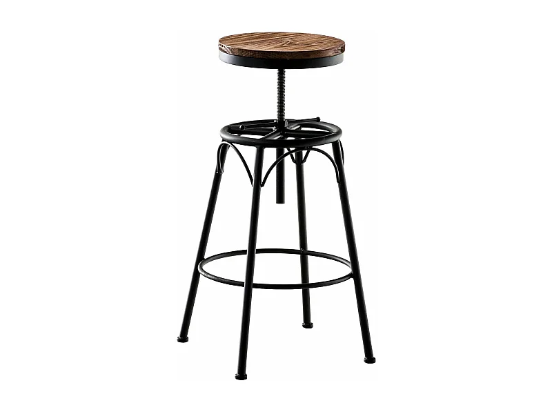 Tabouret de bar x1 métal marron 42 x 42 x 70 cm 10_0004540