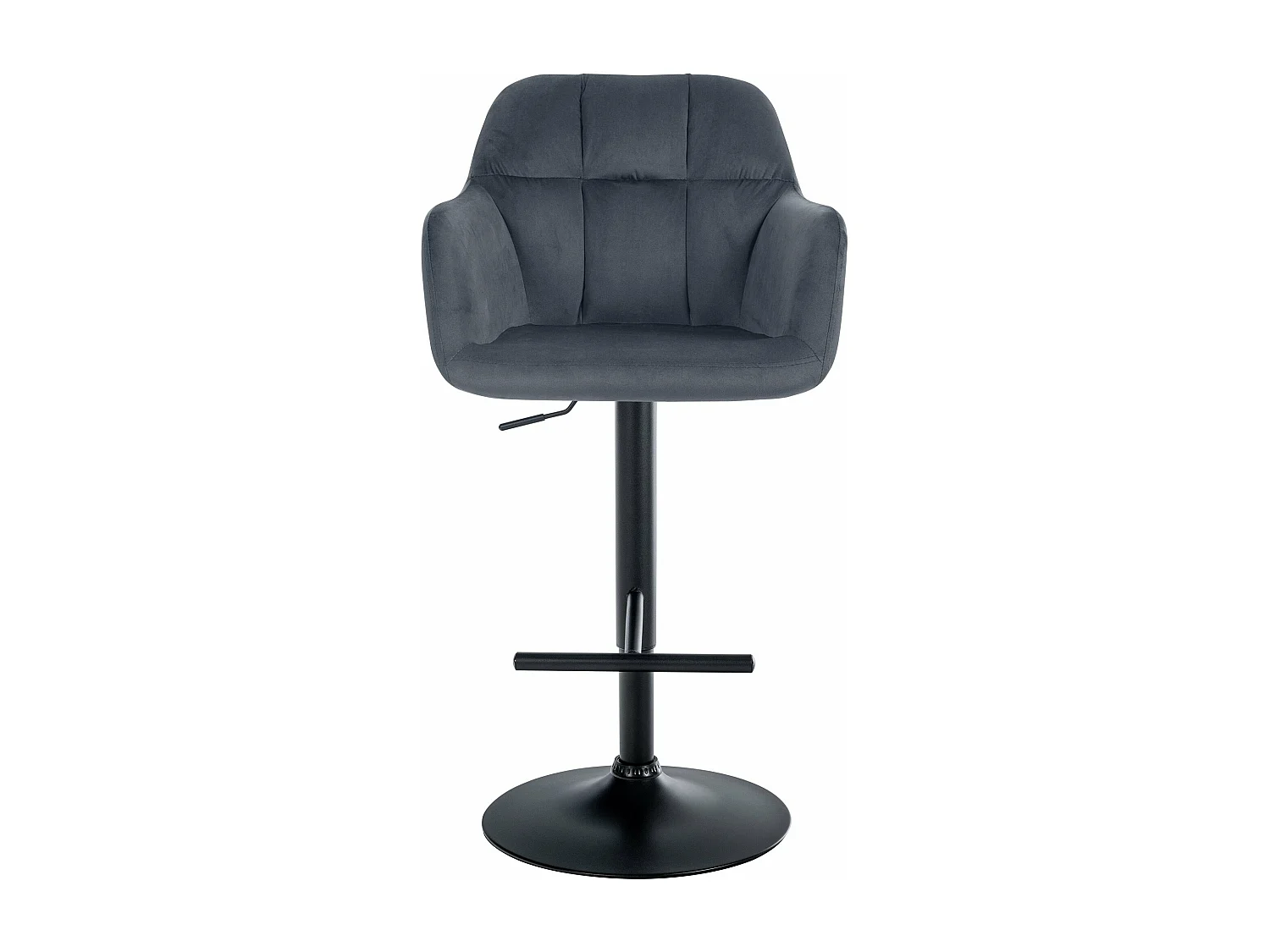 Tabouret de bar chaise métal grise 57 x 59 x 97 cm 10_0005271