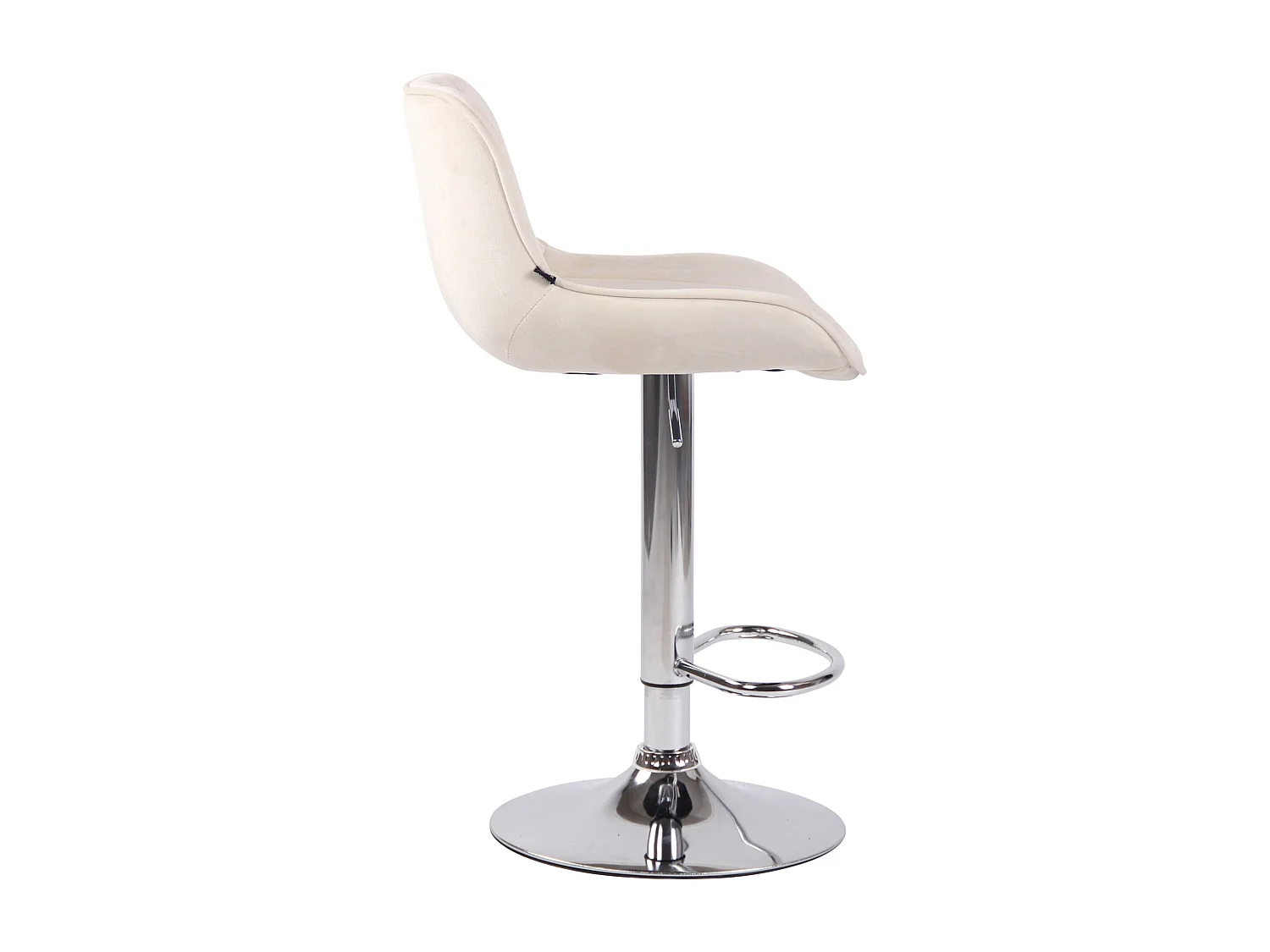 Tabouret de bar chaise métal crème 50 x 50 x 86 cm 10_0005105