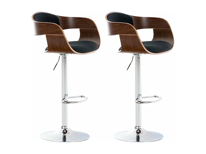 Lot de 2 tabourets bois marron 50 x 48 x 88 cm 10_0004248