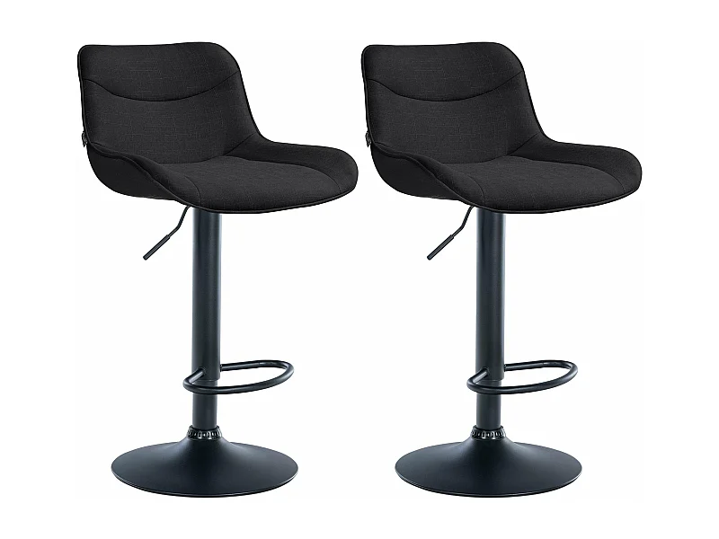 Lot de 2 tabourets métal argentée 49 x 51 x 85 cm 10_0004461