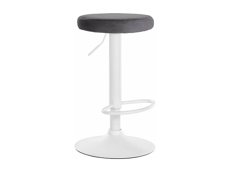 Tabouret de bar x1 métal blanche 38.5 x 38.5 x 60 cm 10_0005356
