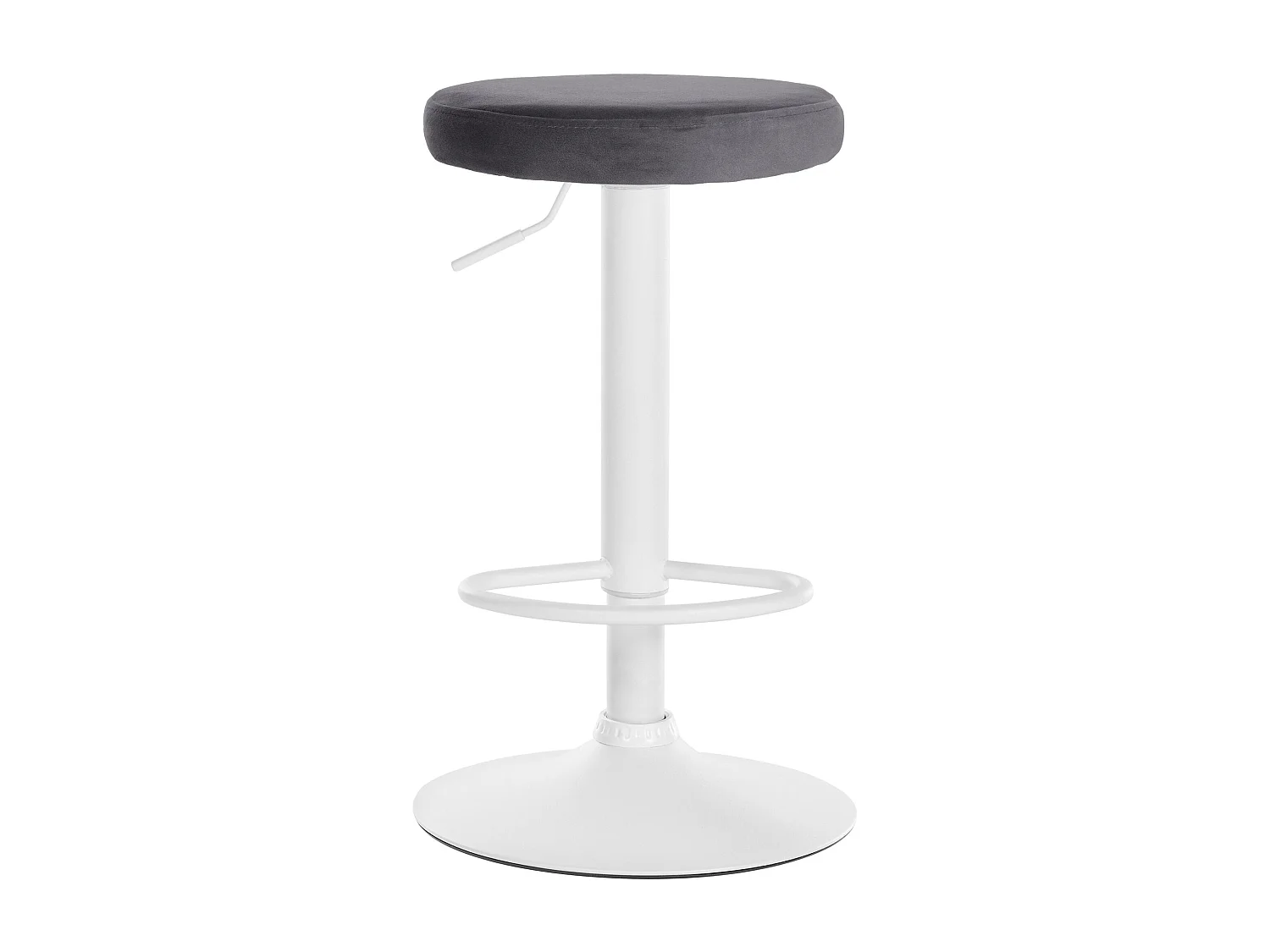 Tabouret de bar x1 métal blanche 38.5 x 38.5 x 60 cm 10_0005356