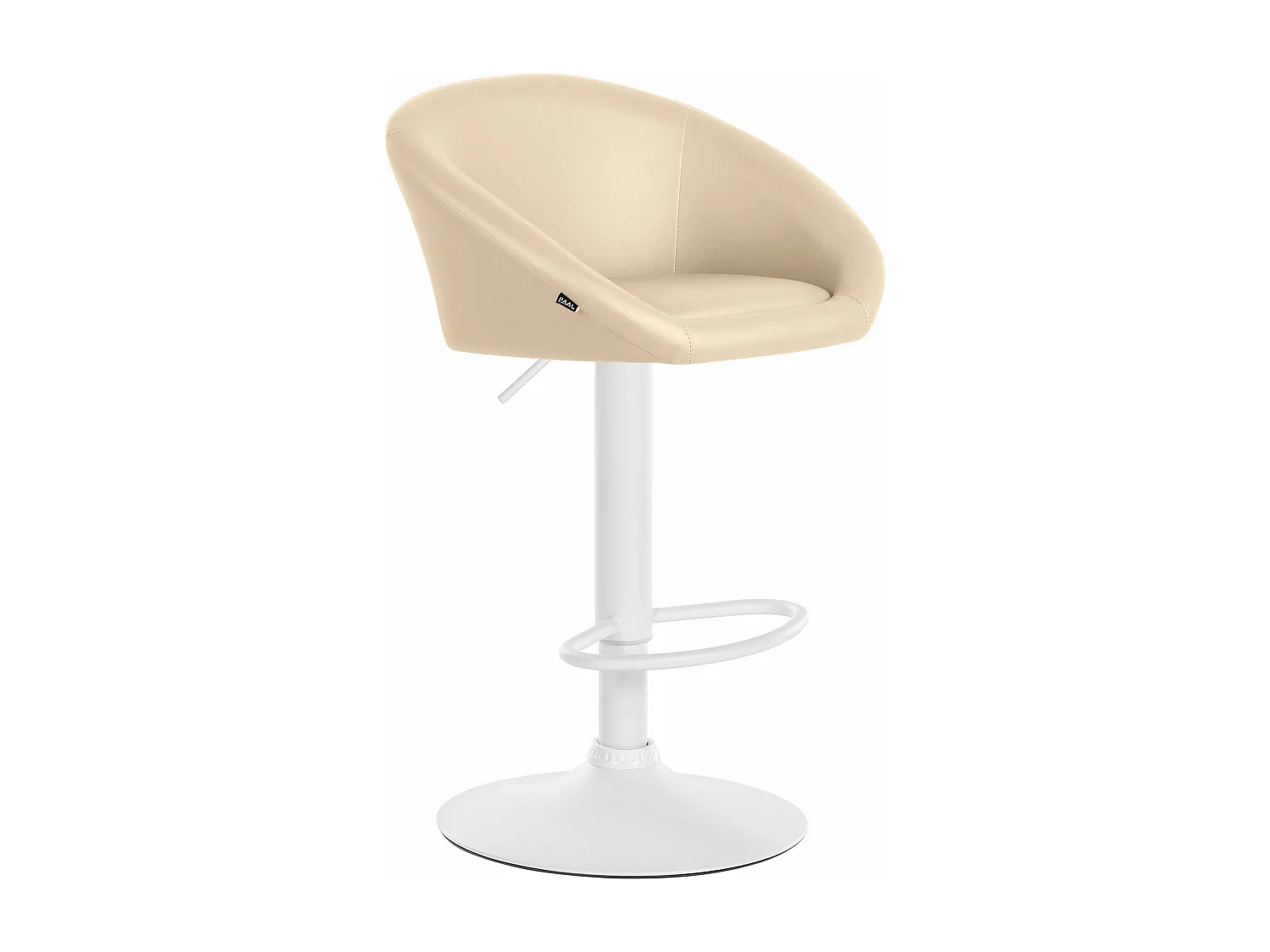 Tabouret de bar assise métal blanche 55 x 51 x 86 cm 10_0004769