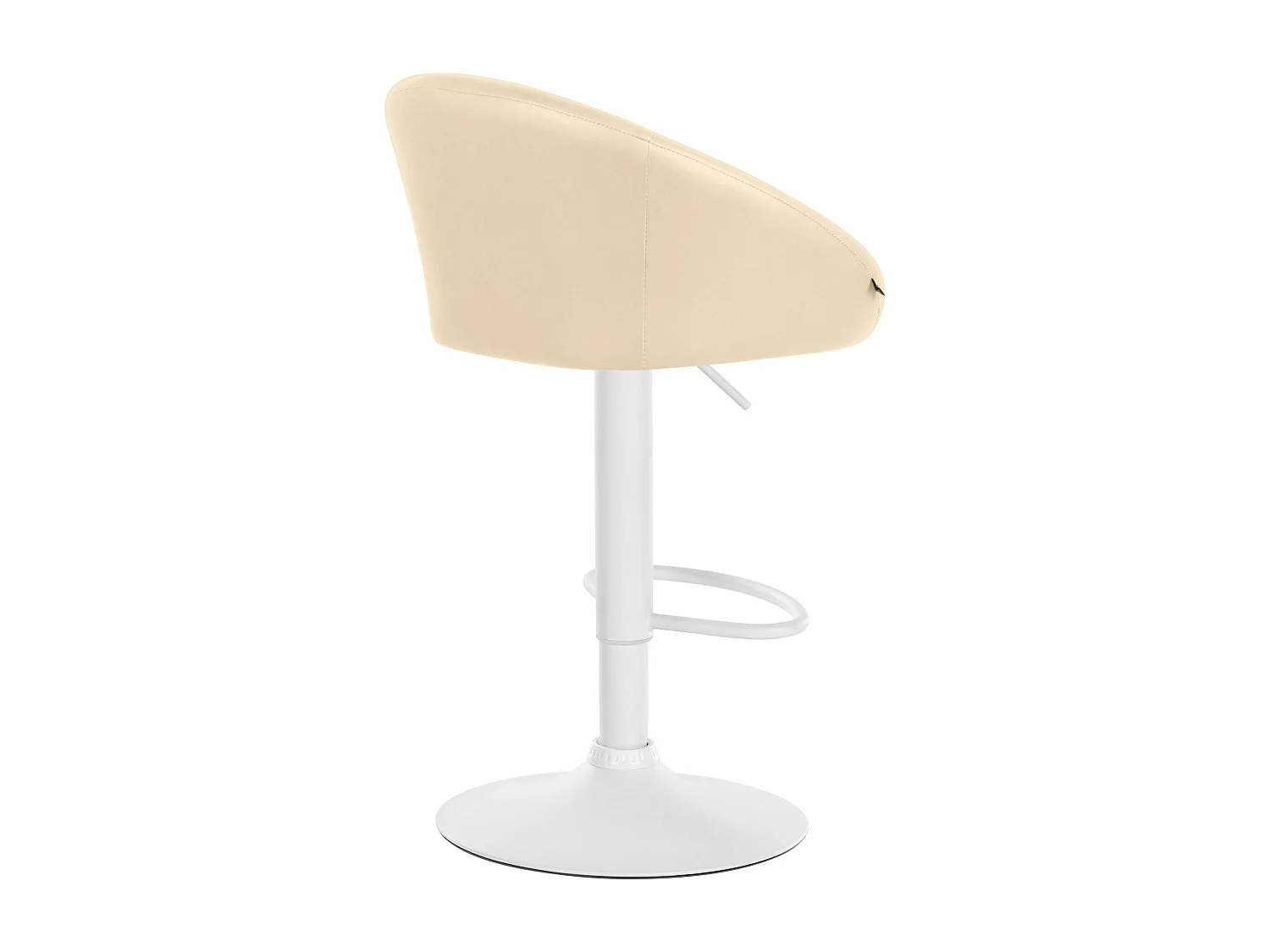 Tabouret de bar assise métal blanche 55 x 51 x 86 cm 10_0004769