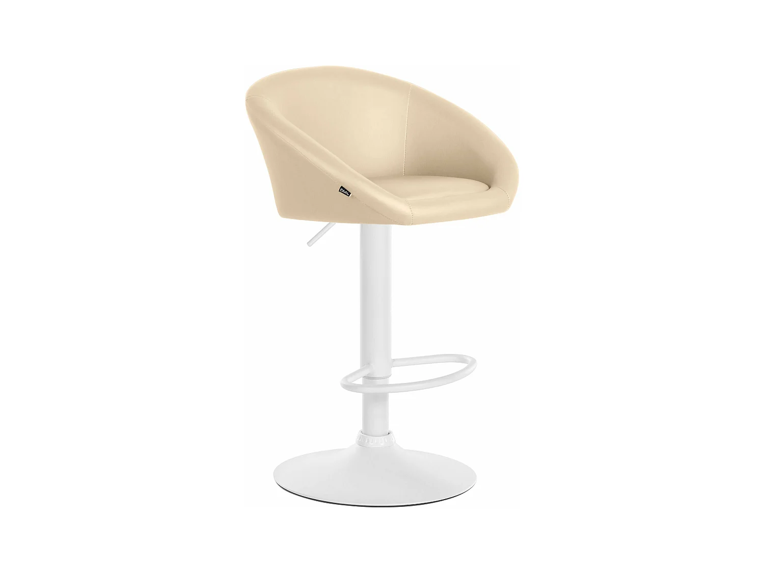 Tabouret de bar assise métal blanche 55 x 51 x 86 cm 10_0004769