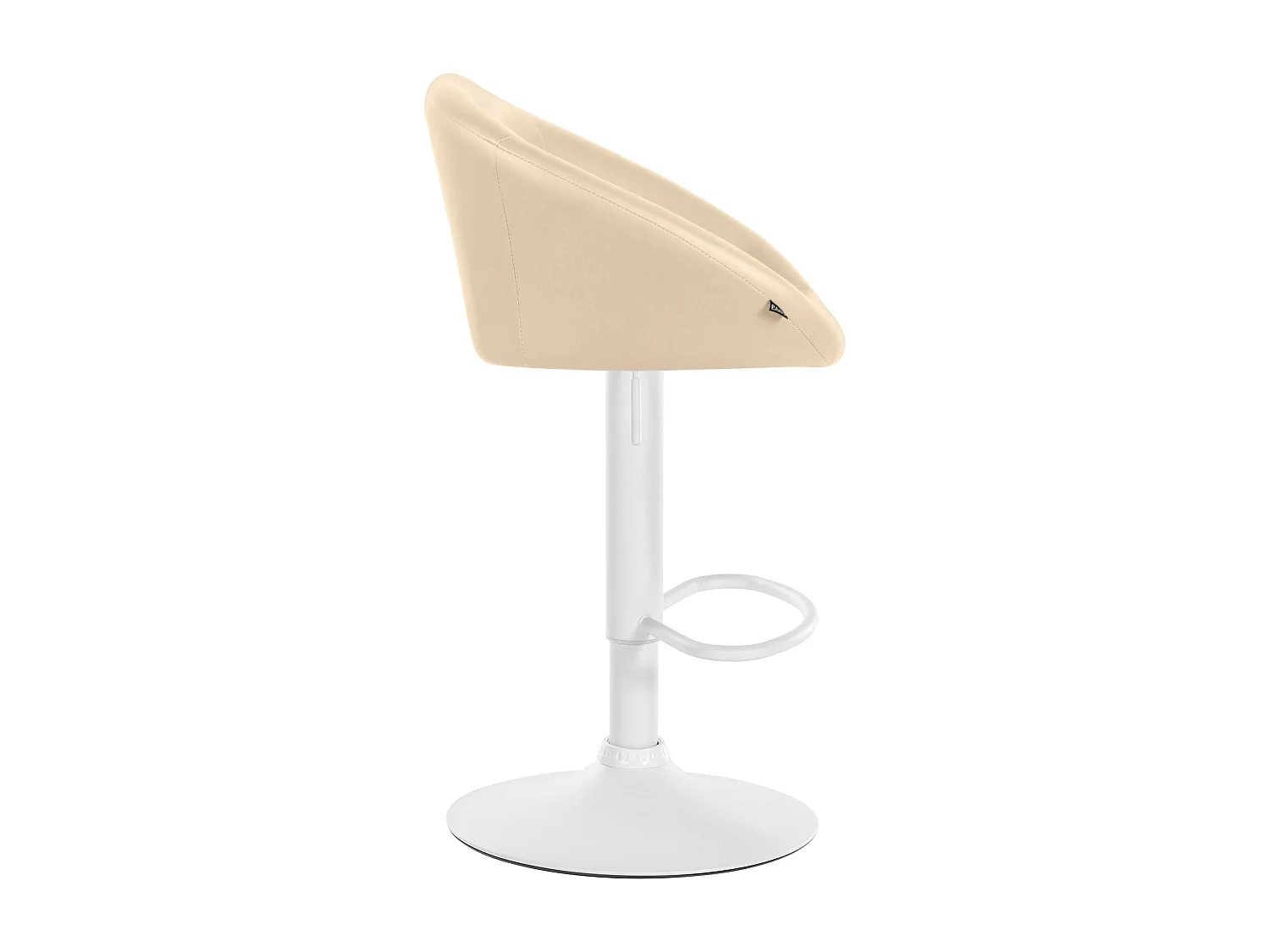 Tabouret de bar assise métal blanche 55 x 51 x 86 cm 10_0004769