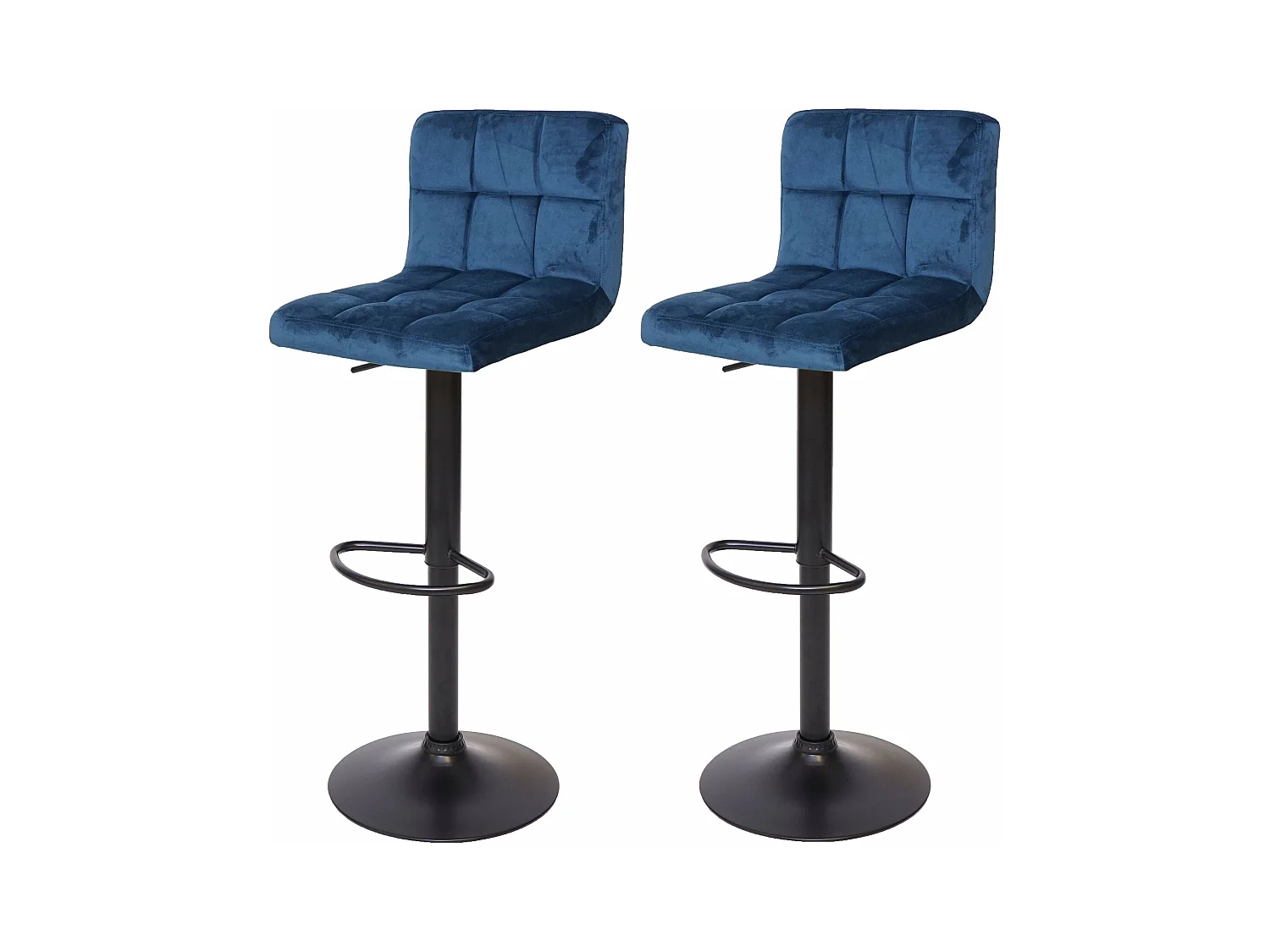 Lot de 2 tabourets bleue 44 x 44 x 53 cm 04_0007461