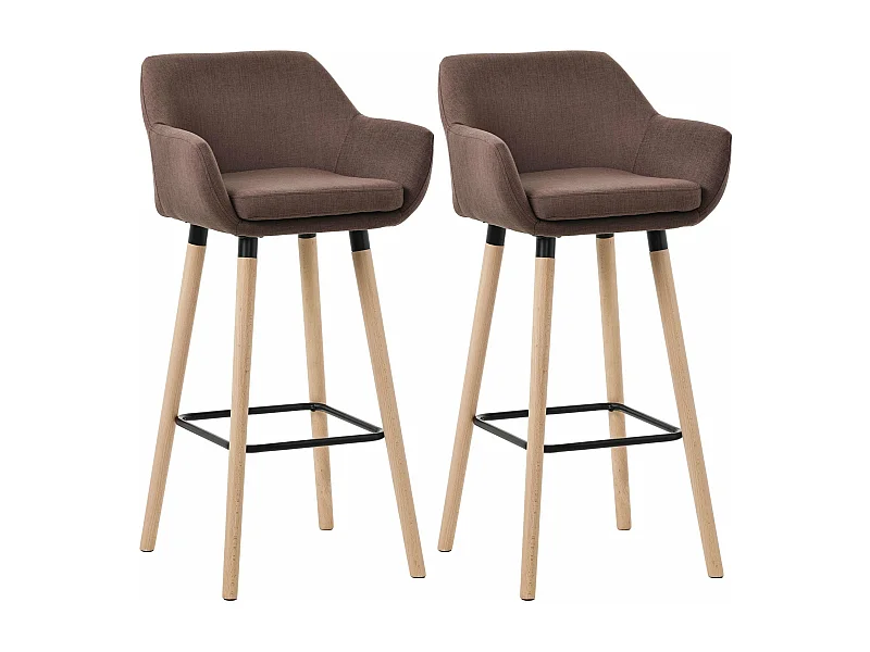 Lot de 2 tabourets métal marron 51 x 50 x 101 cm 10_0004176