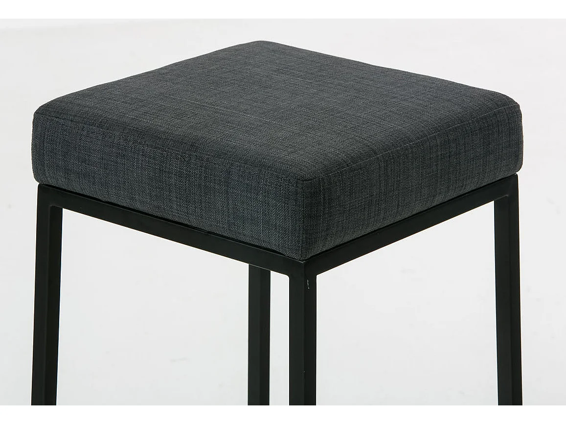 Lot de 2 tabourets métal grise 37 x 37 x 85 cm 10_0004383