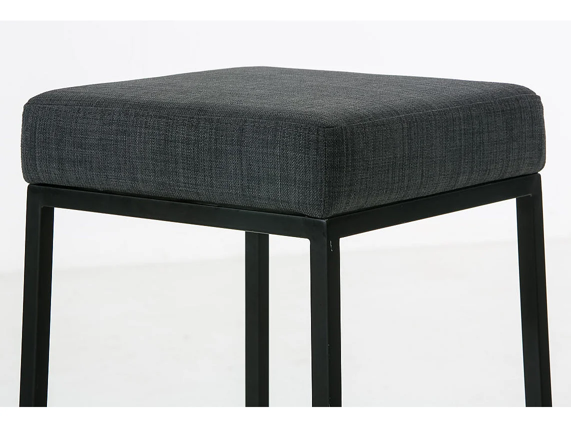 Lot de 2 tabourets métal grise 37 x 37 x 85 cm 10_0004383