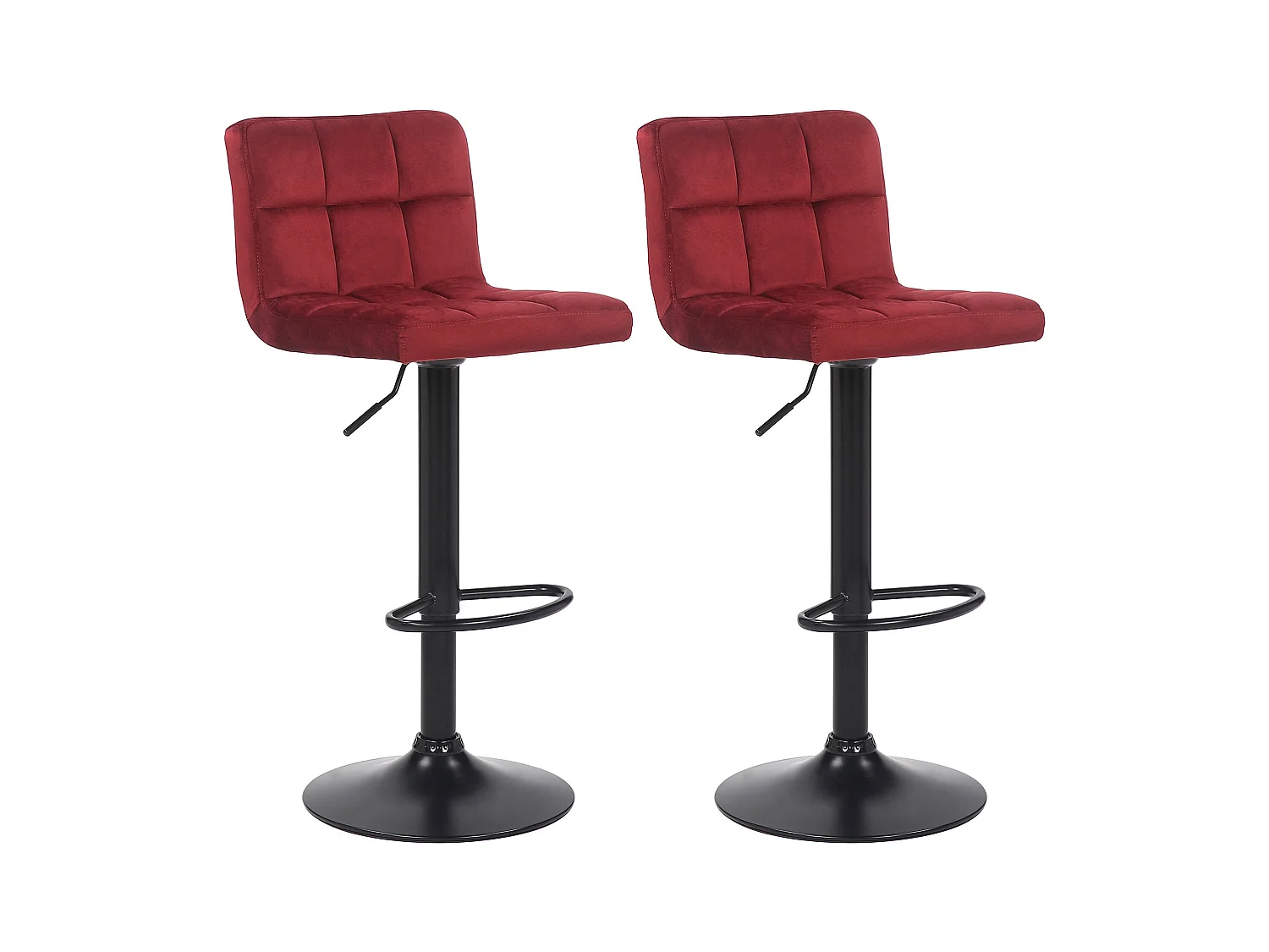 Lot de 2 tabourets métal argentée 40 x 40 x 85 cm 10_0004147
