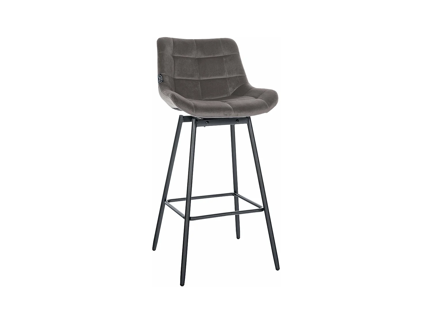 Tabouret de bar pivotant métal grise 49 x 56 x 105 cm 10_0005474