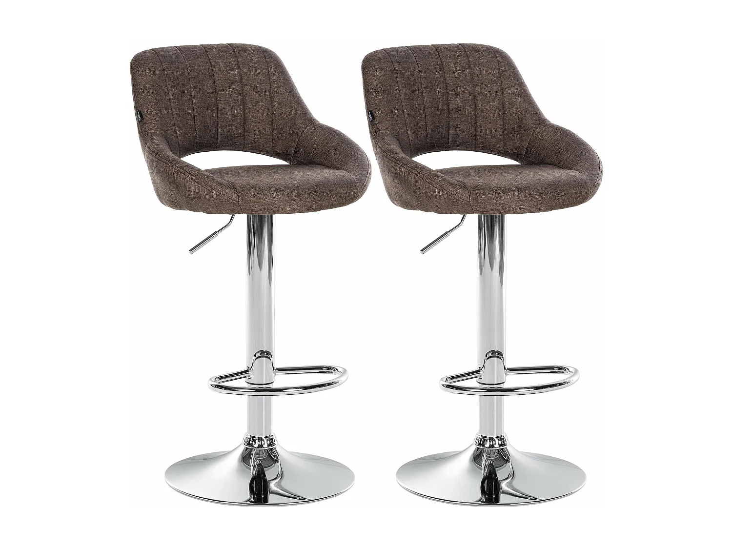 Lot de 2 tabourets métal marron 47 x 48 x 85 cm TDB10810